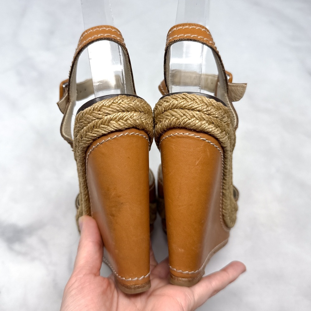 Christian Louboutin Vintage Y2K Almeria Leather Platform Espadrille Sandal Heels - Picture 8 of 14